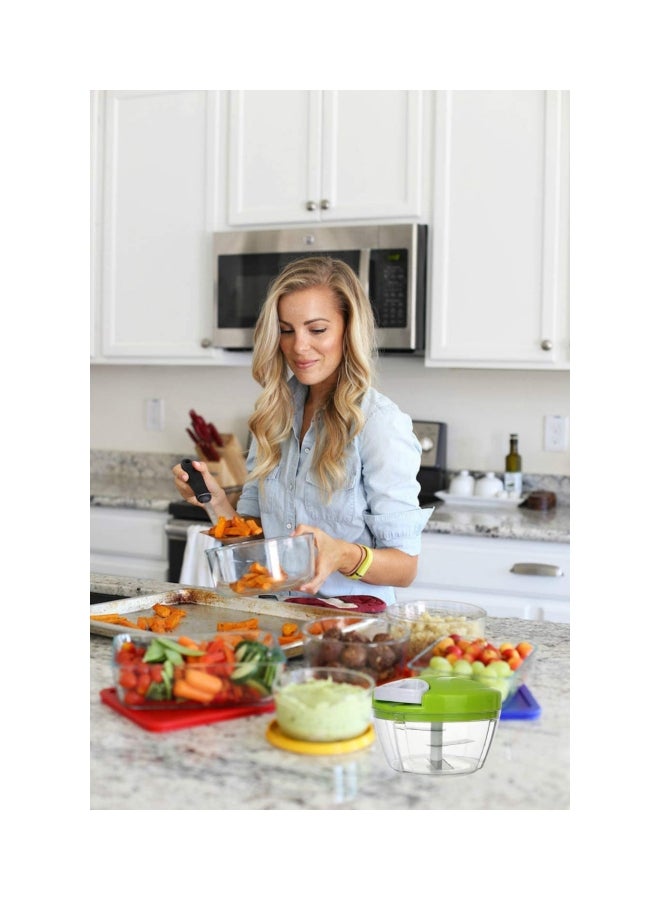 Easy Pull Food Chopper Green/Clear