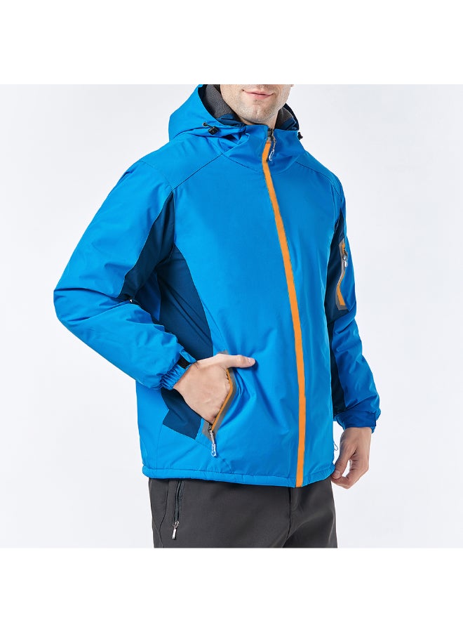 Breathable Hiking Cycling Outdoor Raincoat Blue - Image 2