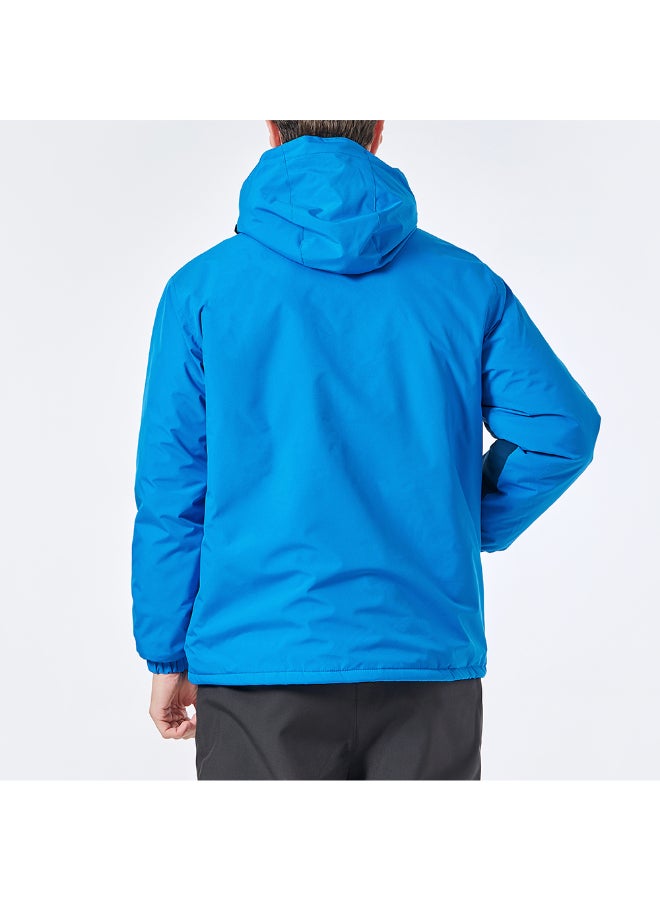 Breathable Hiking Cycling Outdoor Raincoat Blue - Image 4