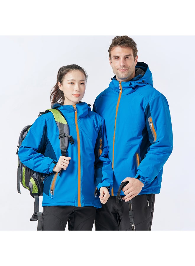 Breathable Hiking Cycling Outdoor Raincoat Blue - Image 1