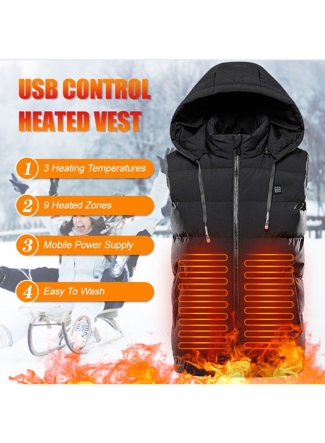 USB Portable Heating Warm Vest Blue  - Image 2