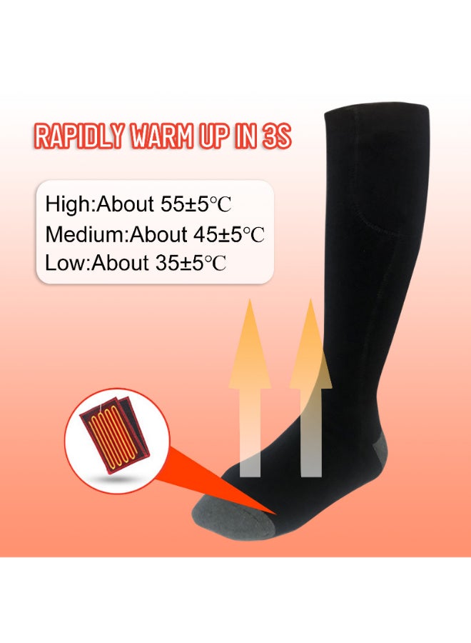 جوارب حرارية للتدفئة في الشتاء قابلة للشحن رمادي - Image 2