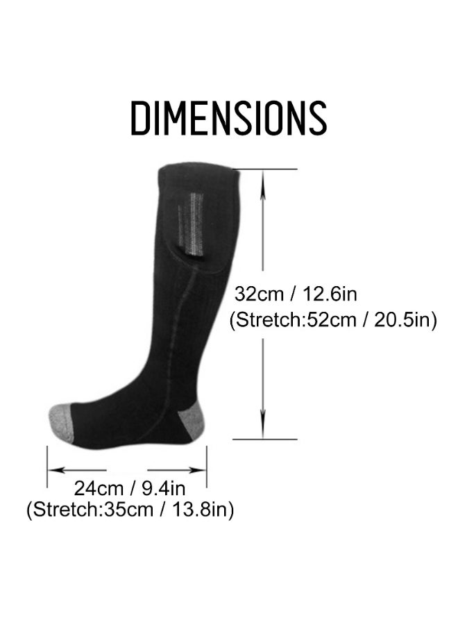 جوارب حرارية للتدفئة في الشتاء قابلة للشحن رمادي - Image 4