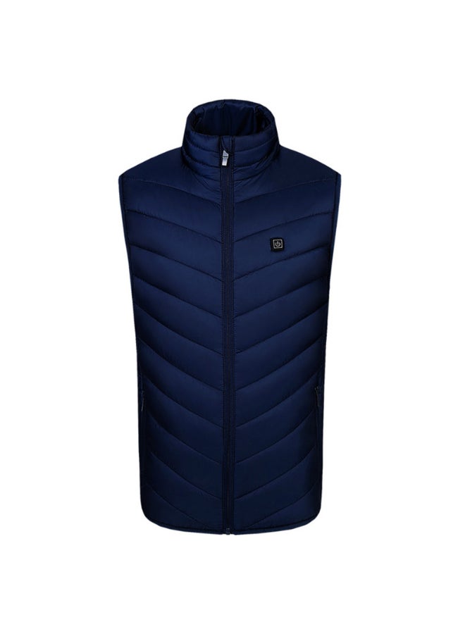 USB Charge Electric Heating Vest Blue 
