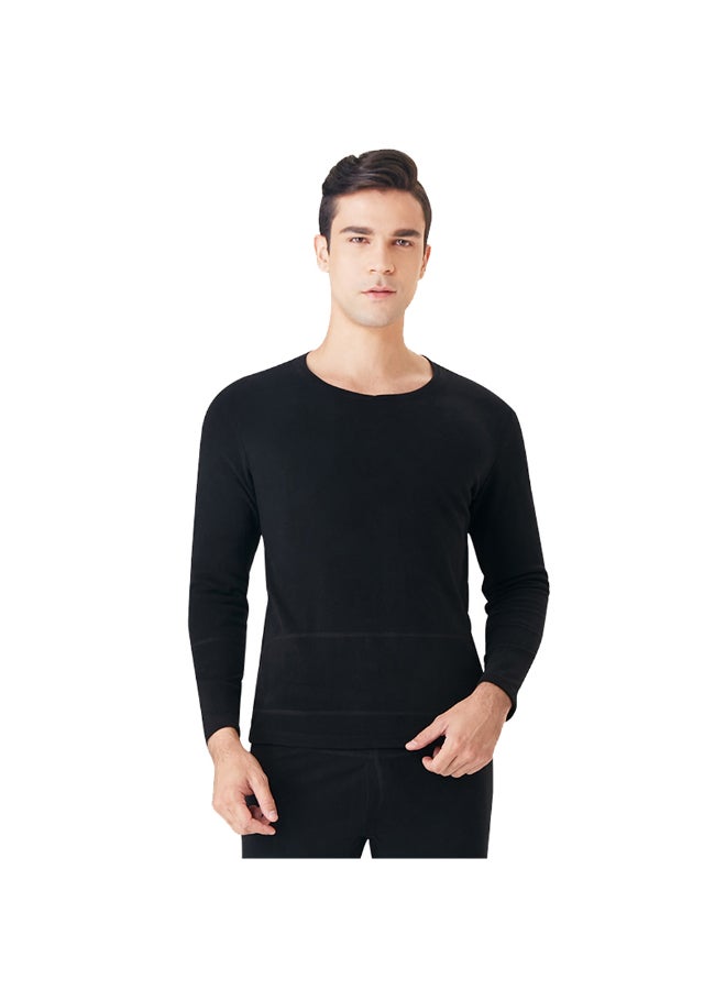 USB Charging Electric Thermal Heating T-Shirt Black  - Image 1