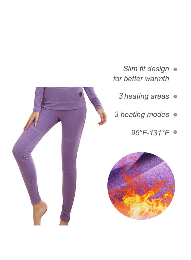 USB Charging Electric Thermal Heating Pants Purple  - Image 4