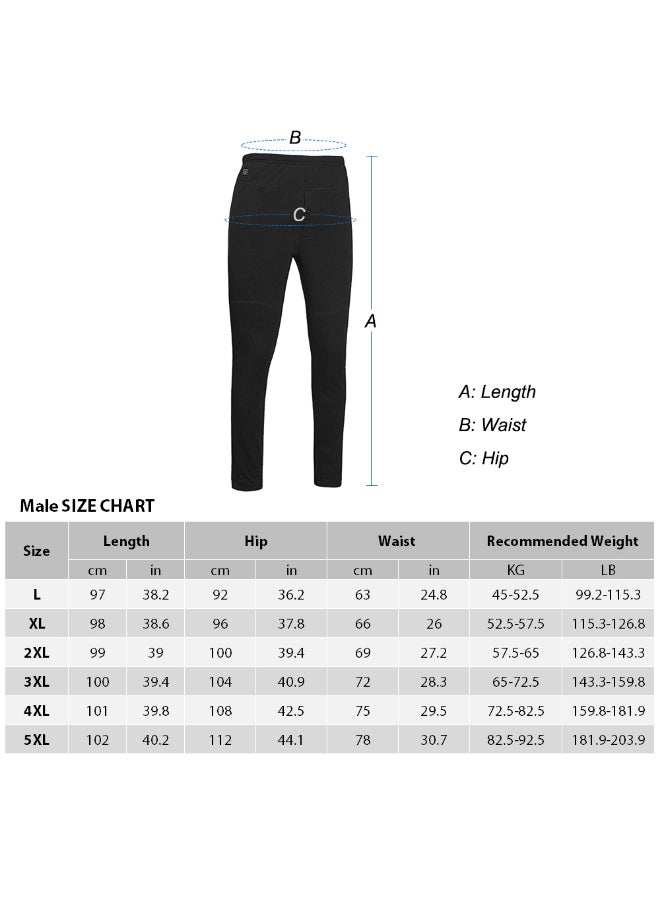 USB Charging Electric Thermal Heating Pants Black  - Image 2
