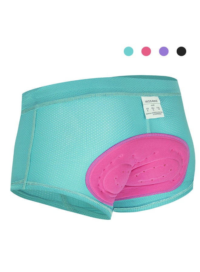 Cycling 3D Gel Padded Mesh MTB Riding Underwear Shorts Blue/Pink  - Image 2