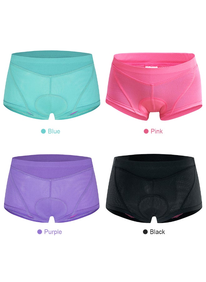 Cycling 3D Gel Padded Mesh MTB Riding Underwear Shorts Blue/Pink  - Image 1