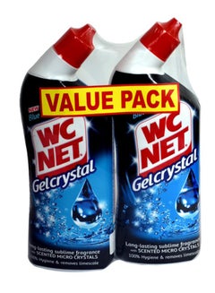 Wc Net Toilet Cleaner Crystal Gel Blue Fresh 750ml 1 + 1 Free  - Image 1