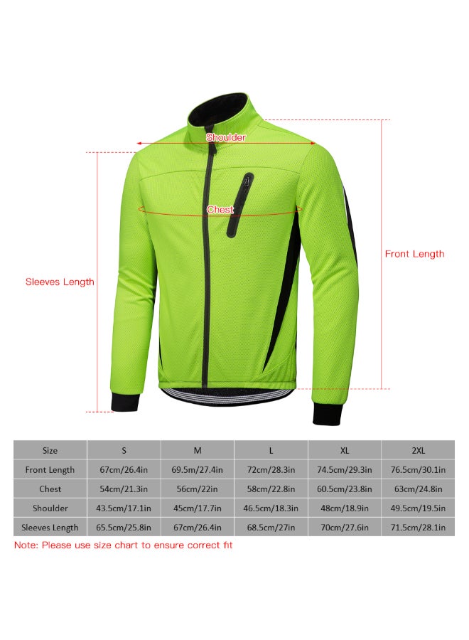 Winter Thermal Fleece Cycling Jacket Blue/Black  - Image 4