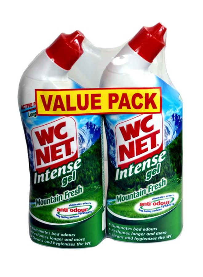 Wc Net Toilet Cleaner Intense Gel Mountain Fresh 750ml 1 + 1 Free Clear - Image 1