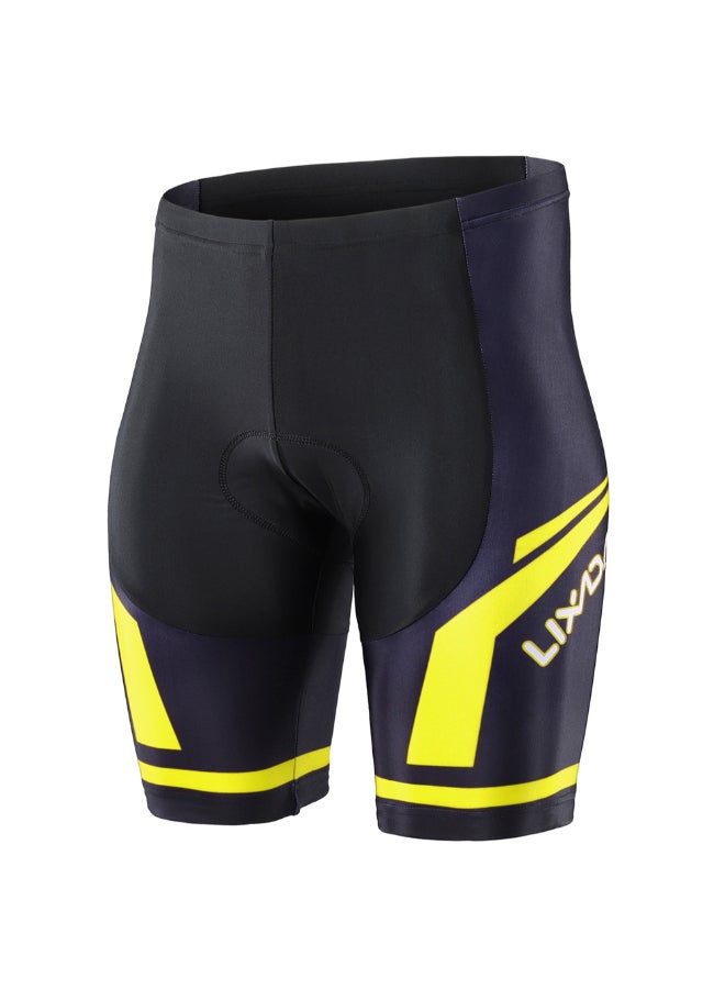 Cushion Pad Bicycle Tight Shorts Yellow/Black  - Image 4
