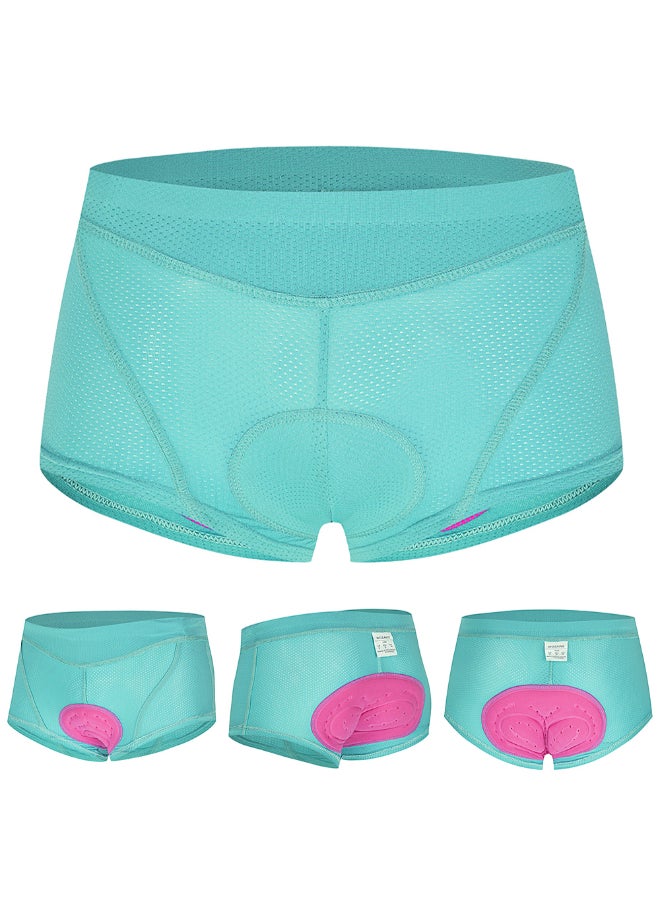 Cycling 3D Gel Padded Mesh MTB Riding Underwear Shorts Blue/Pink  - Image 1