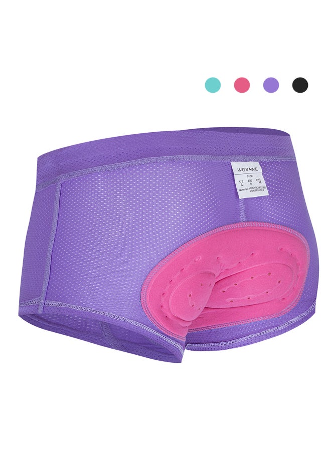 Cycling 3D Gel Padded Mesh MTB Riding Underwear Shorts Purple/Pink  - Image 2