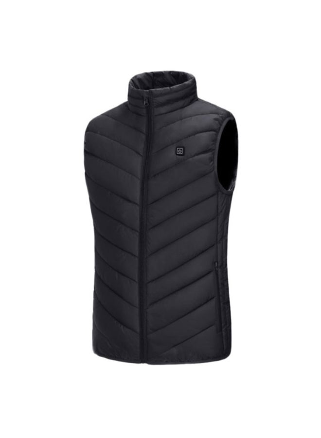 Generic - Collar Zipper Design Heating Vest Black - Image 1
