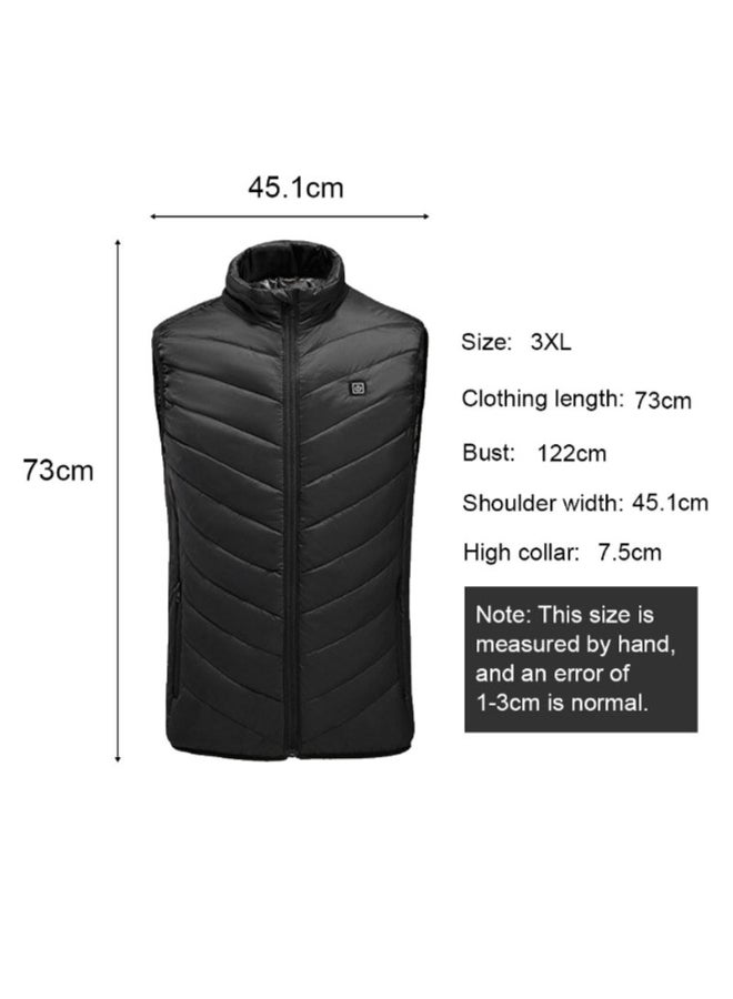 Generic - Collar Zipper Design Heating Vest Black - Image 1
