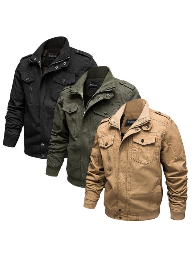 Pack Of 3 Stylish Military Jacket Black  - Image 1