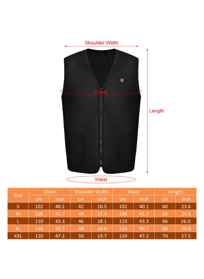 USB Electric Heating Vest Black