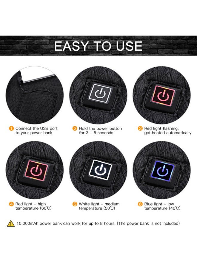 USB Electric Heating Vest Black
