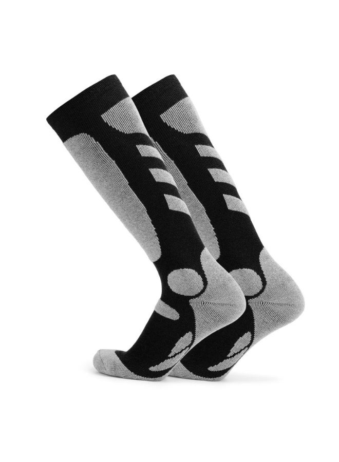 Pair Of 2 Sports Professional Socks Black/Grey - Image 1