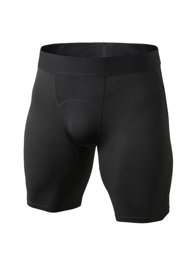 Sports Underwear Breathable Boxer Briefs Black  - Image 1