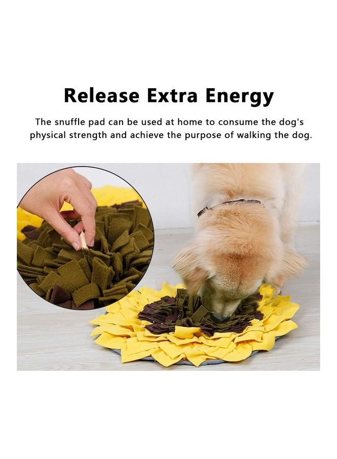 شو وو بساط لإطعام الحيوانات الأليفة أصفر/بني 48 x 48سم - Image 4