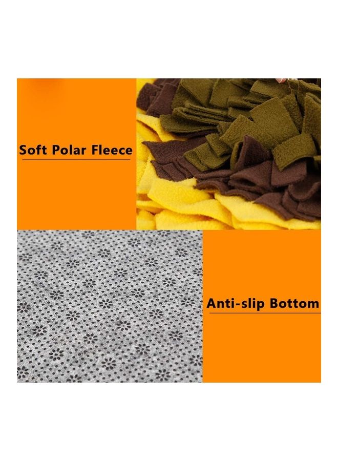 شو وو بساط لإطعام الحيوانات الأليفة أصفر/بني 48 x 48سم - Image 5