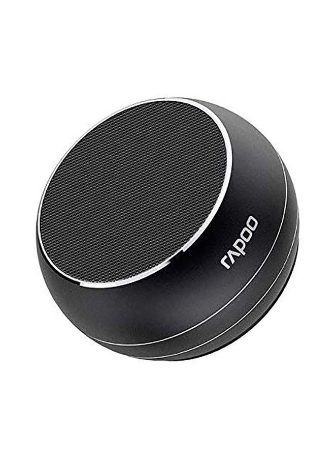 Rapoo - Bluetooth Rechargeable Mini-Speaker Black - Image 1