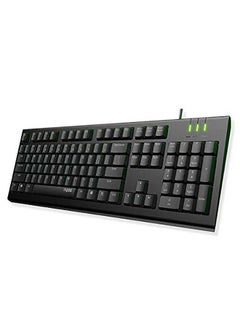 Rapoo Wired USB Keyboard Arabic Black  - Image 1