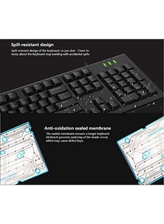 Rapoo Wired USB Keyboard Arabic Black  - Image 2
