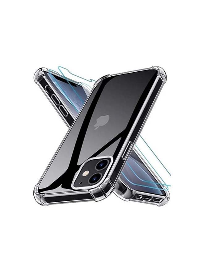 Intag Protective Case Cover With 2 clear Screen Protectors iPhone 12 Mini Clear - Image 1