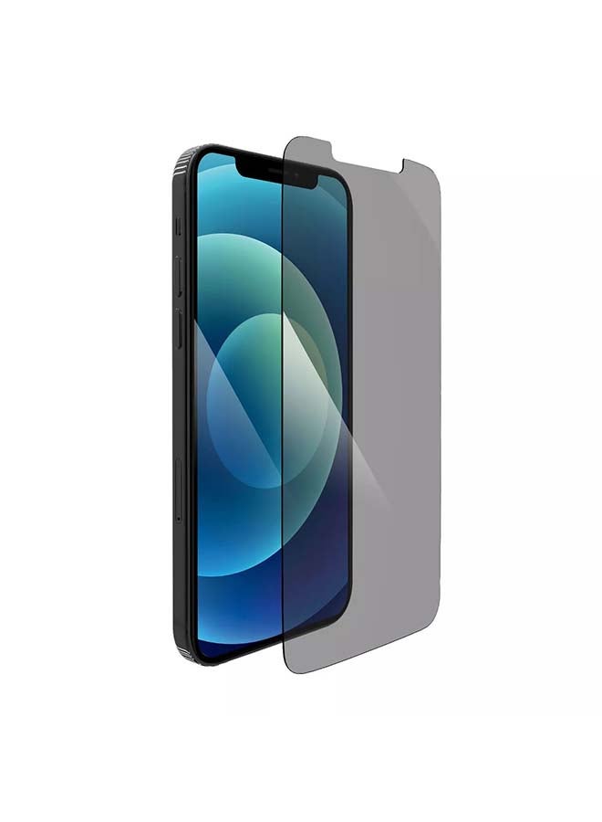 إنتاج لاصقة حماية للشاشة من الزجاج المقوى تساعد على الحفاظ على خصوصية هاتف آيفون 12/12 برو أسود - Image 1