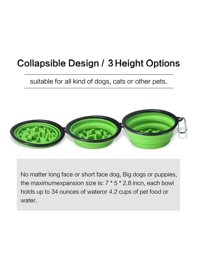 XiuWoo Anti-Slip Pet Slow Feeder Green/Black 7x2.8inch - Image 4