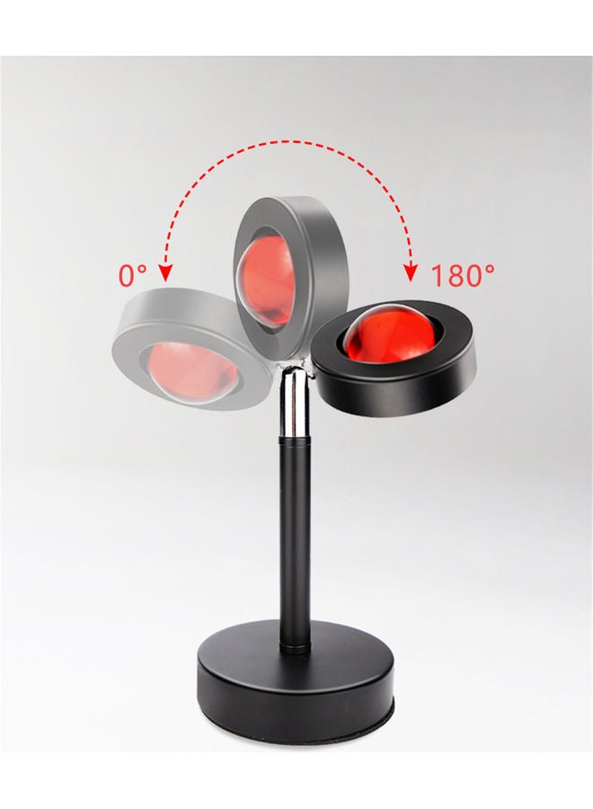 New Table Lamp With Light Projection-Sunset Red Black 27x10cm - Image 4