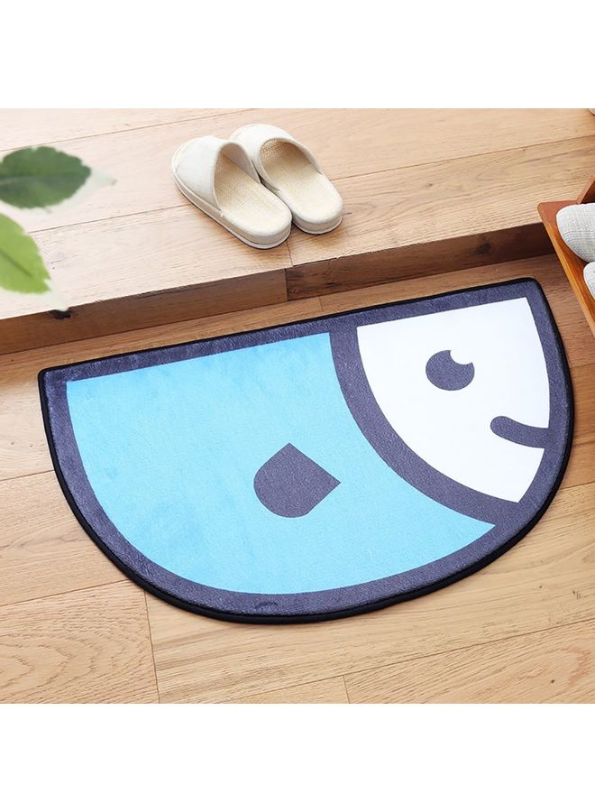 Semicircular Door Mat Blue/Black/White 42x30x10cm - Image 2