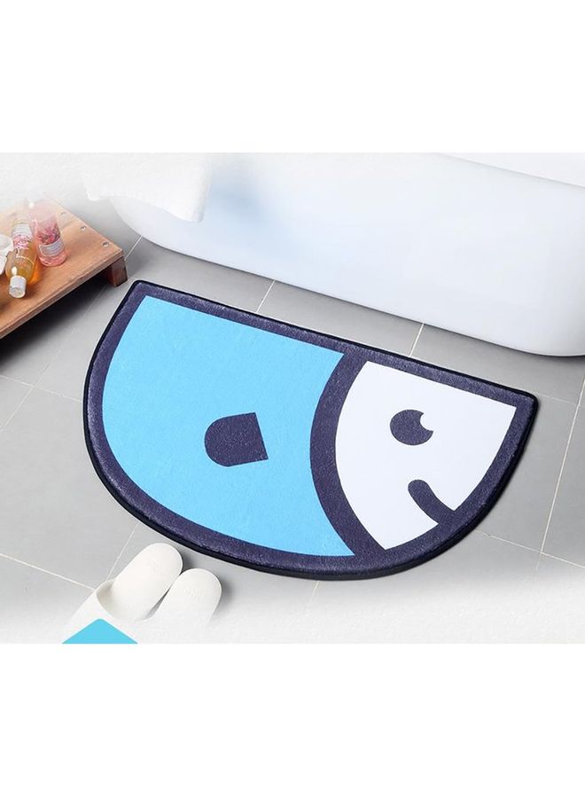 Semicircular Door Mat Blue/Black/White 42x30x10cm - Image 3