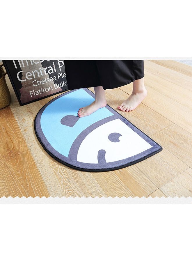 Semicircular Door Mat Blue/Black/White 42x30x10cm - Image 4