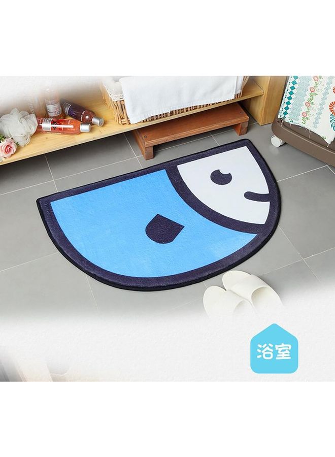 Semicircular Door Mat Blue/Black/White 42x30x10cm - Image 5