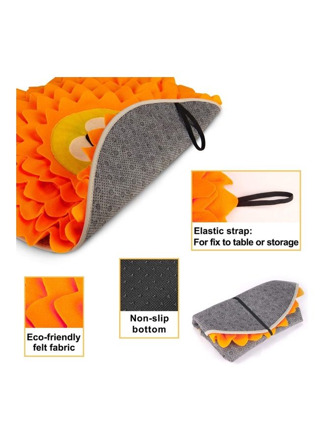 شو وو بساط لإطعام الحيوانات الأليفة برتقالي مائل للأصفر 56سم - Image 3