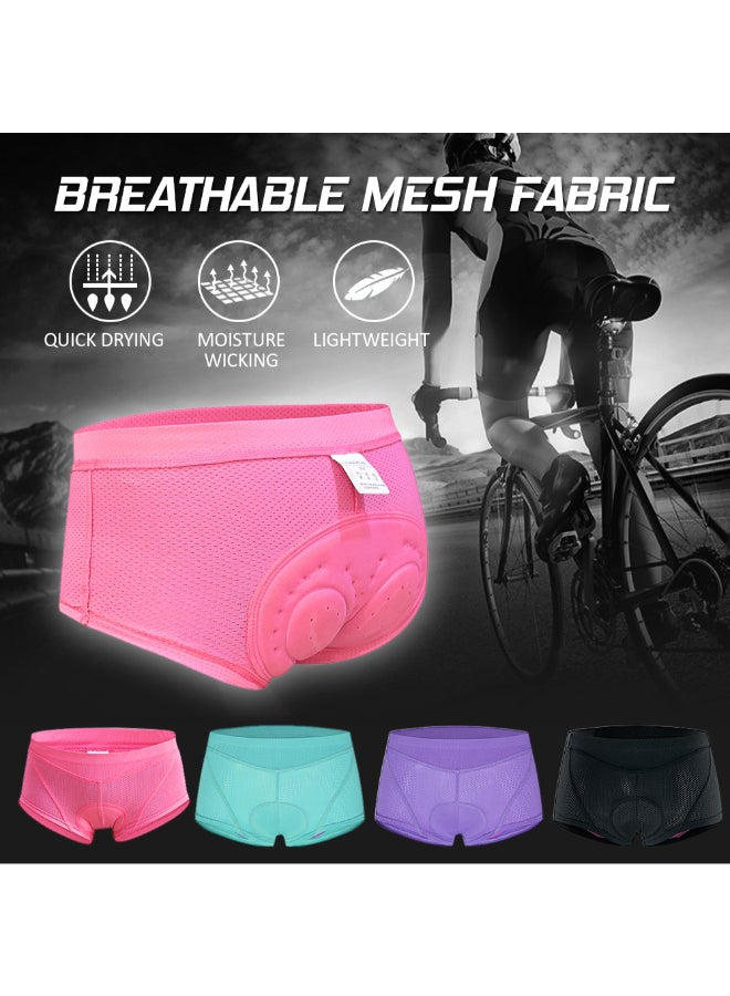 Cycling 3D Gel Padded Mesh MTB Riding Underwear Shorts Blue/Pink  - Image 4