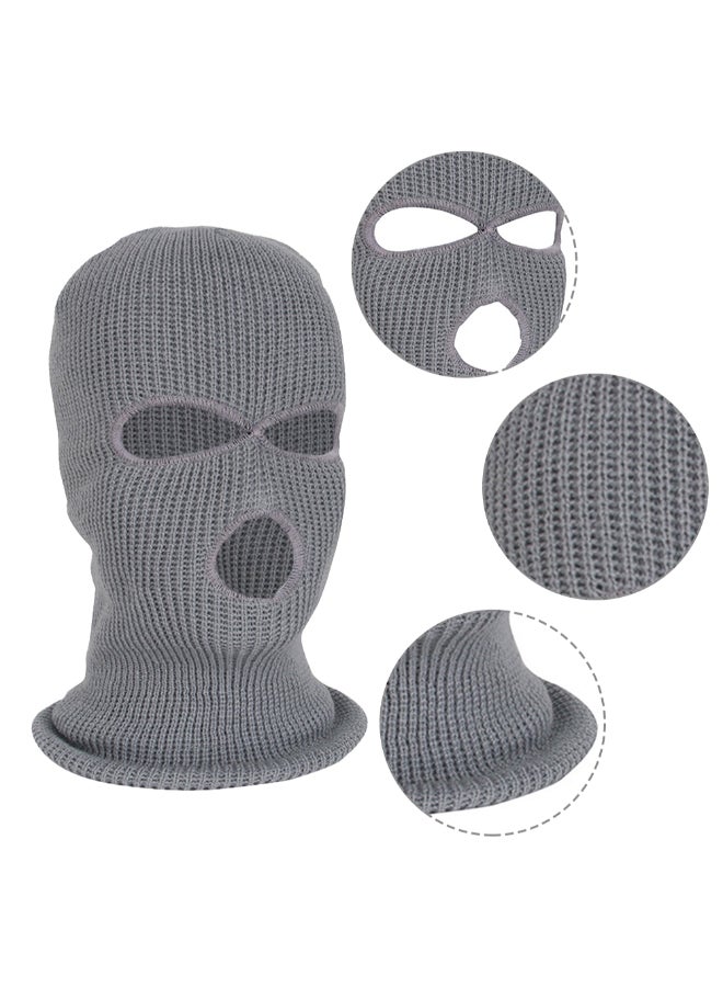 Generic - Three Hole Knitted Full Face Mask Light Grey - Image 1
