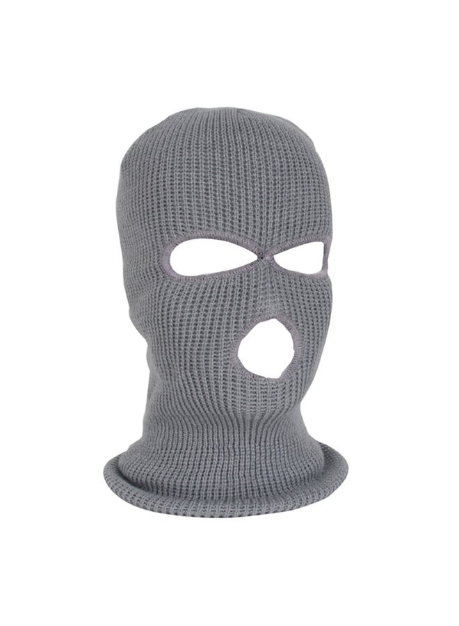 Generic - Three Hole Knitted Full Face Mask Light Grey - Image 1