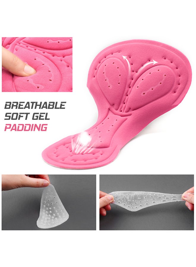 Cycling 3D Gel Padded Mesh MTB Riding Underwear Shorts Pink  - Image 2
