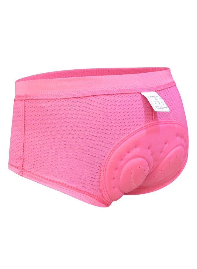 Cycling 3D Gel Padded Mesh MTB Riding Underwear Shorts Pink  - Image 1