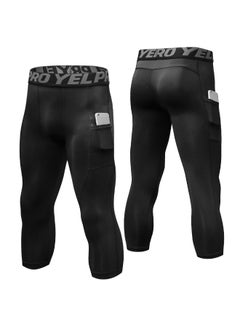 Generic 3-Piece High Waist Sport Leggings Set Black/Grey/White  - Image 2