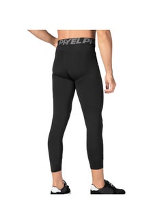 Generic 3-Piece High Waist Sport Leggings Set Black/Grey/White  - Image 3
