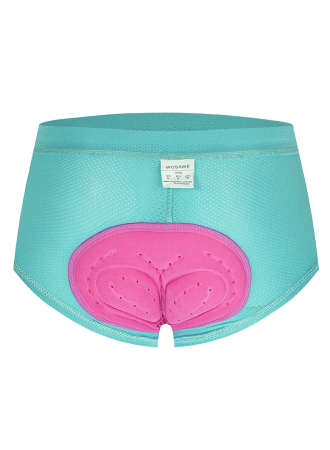 Cycling 3D Gel Padded Mesh MTB Riding Underwear Shorts Blue/Pink  - Image 2