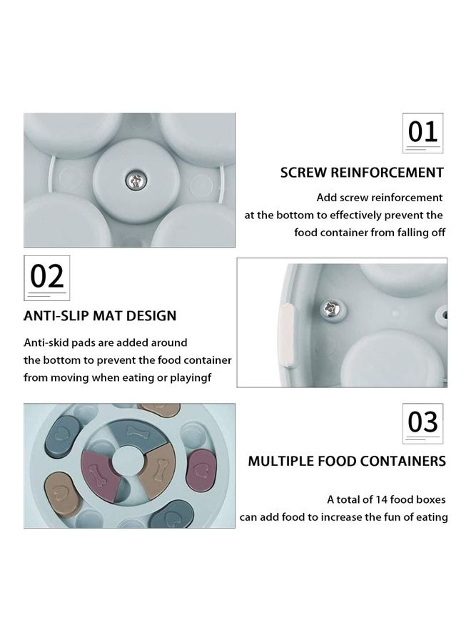 XiuWoo Anti-Slip Pet Slow Feeder Blue/Pink 24x2.7cm - Image 3
