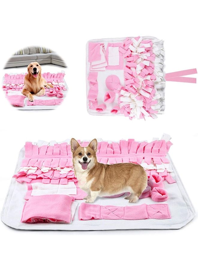 شو وو بساط لتدريب حاسة الشم لدى الحيوانات الأليفة بتصميم مستوحى من ألعاب تحفيز العقل وردي/رمادي - Image 1